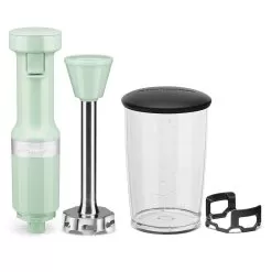 KitchenAid Corded Variable-Speed Immersion Blender In Pistachio With Blending Jar -Appliance Shop khbv53pt 4