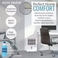 Keystone 22-Pint Dehumidifier With Electronic Controls In White -Appliance Shop kstad224d ei3