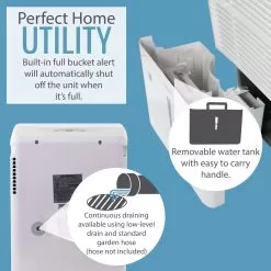 Keystone 22-Pint Dehumidifier With Electronic Controls In White -Appliance Shop kstad224d ei4