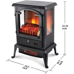 LifeSmart 3 Sided Flame View Infrared Heater Stove