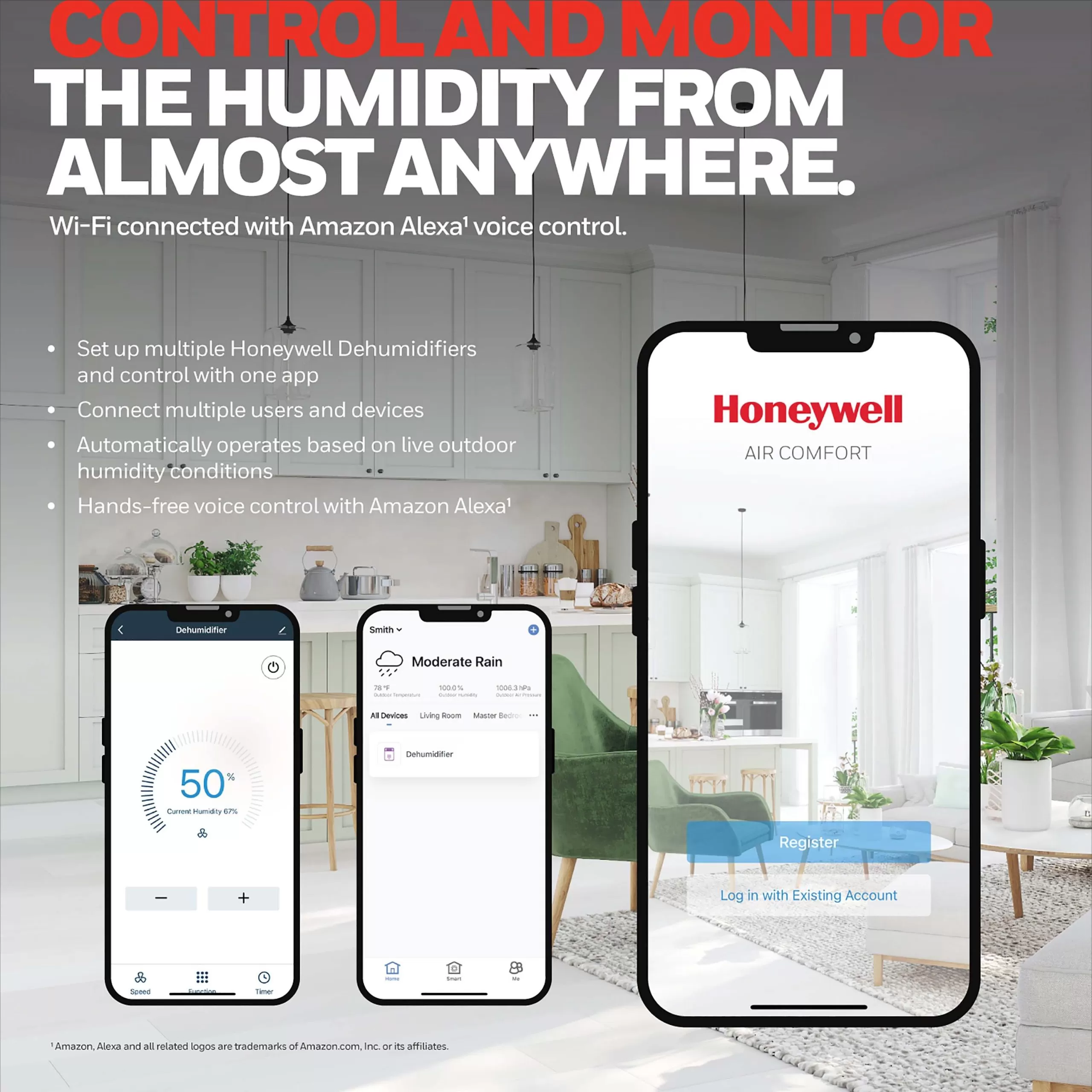 Honeywell Smart Wi-Fi Energy Star Dehumidifier For Medium Basement And Room Up To 3000 Sq. Ft. 8 Honeywell Smart Wi-Fi Energy Star Dehumidifier For Medium Basement And Room Up To 3000 Sq. Ft. - Image 6